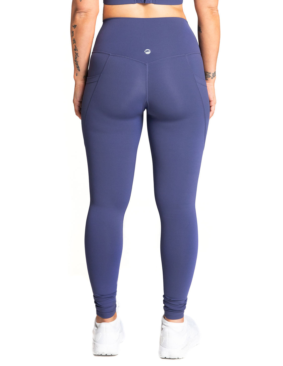 Power High-Waist Leggings with Pockets, Navy - Delfin Brands