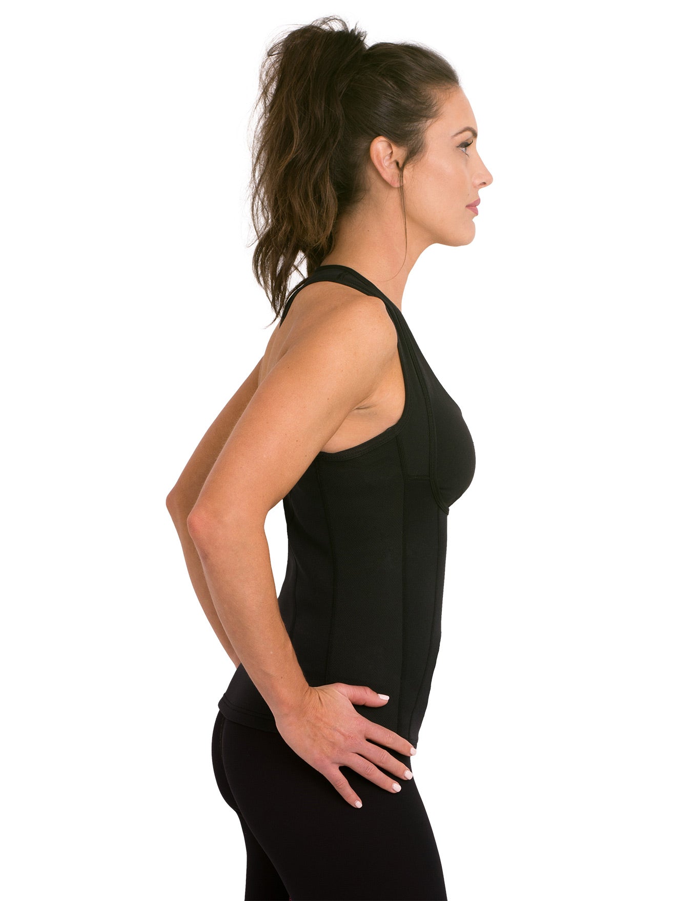 Heat Maximizing Underbust Racer-back Tank - Black - Delfin Brands