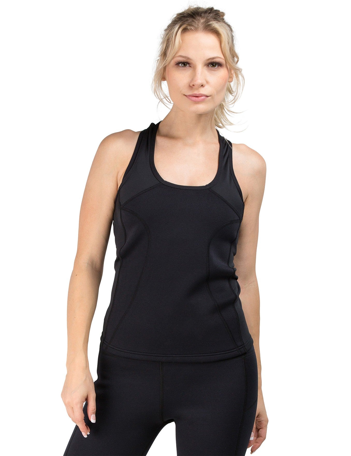 Heat Maximizing Full Coverage Racer-back Tank - Black - Delfin Brands