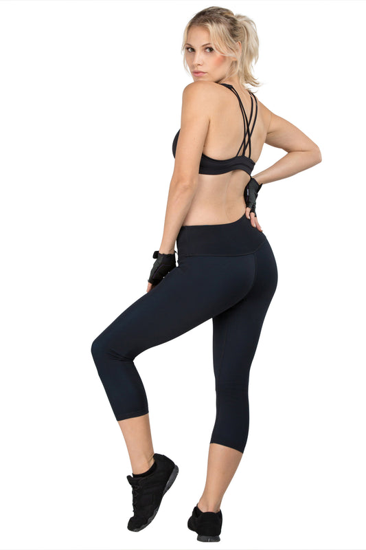 Mineral Infused Capris - Black - Delfin Brands