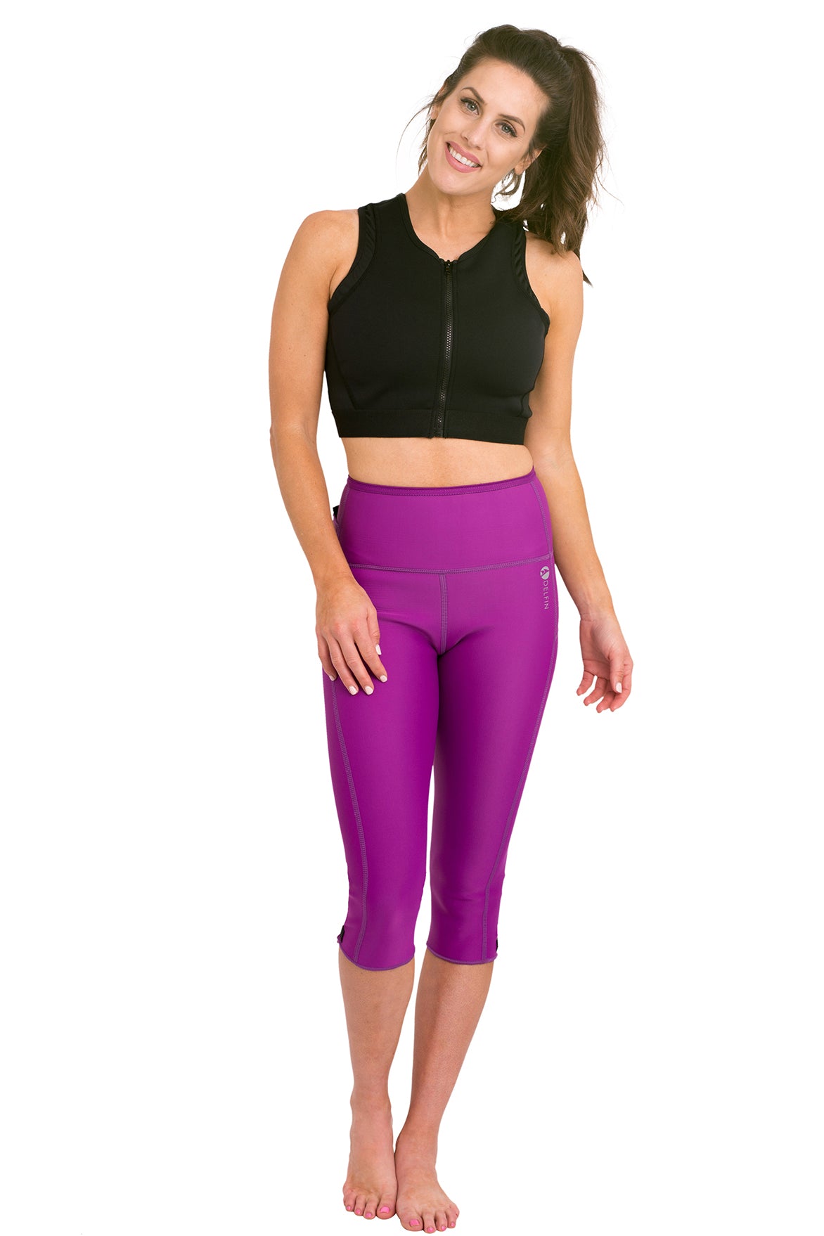 Heat Maximizing Capris - Purple - Delfin Brands