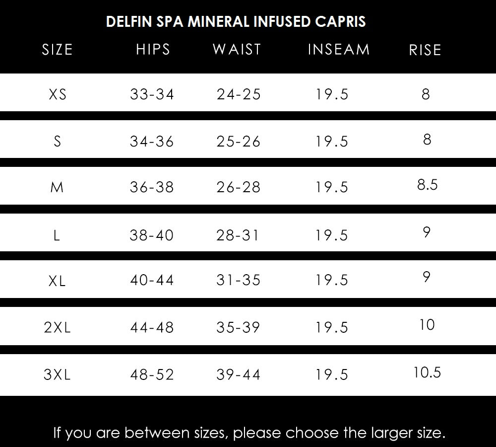 Mineral Infused Capris - Black - Delfin Brands