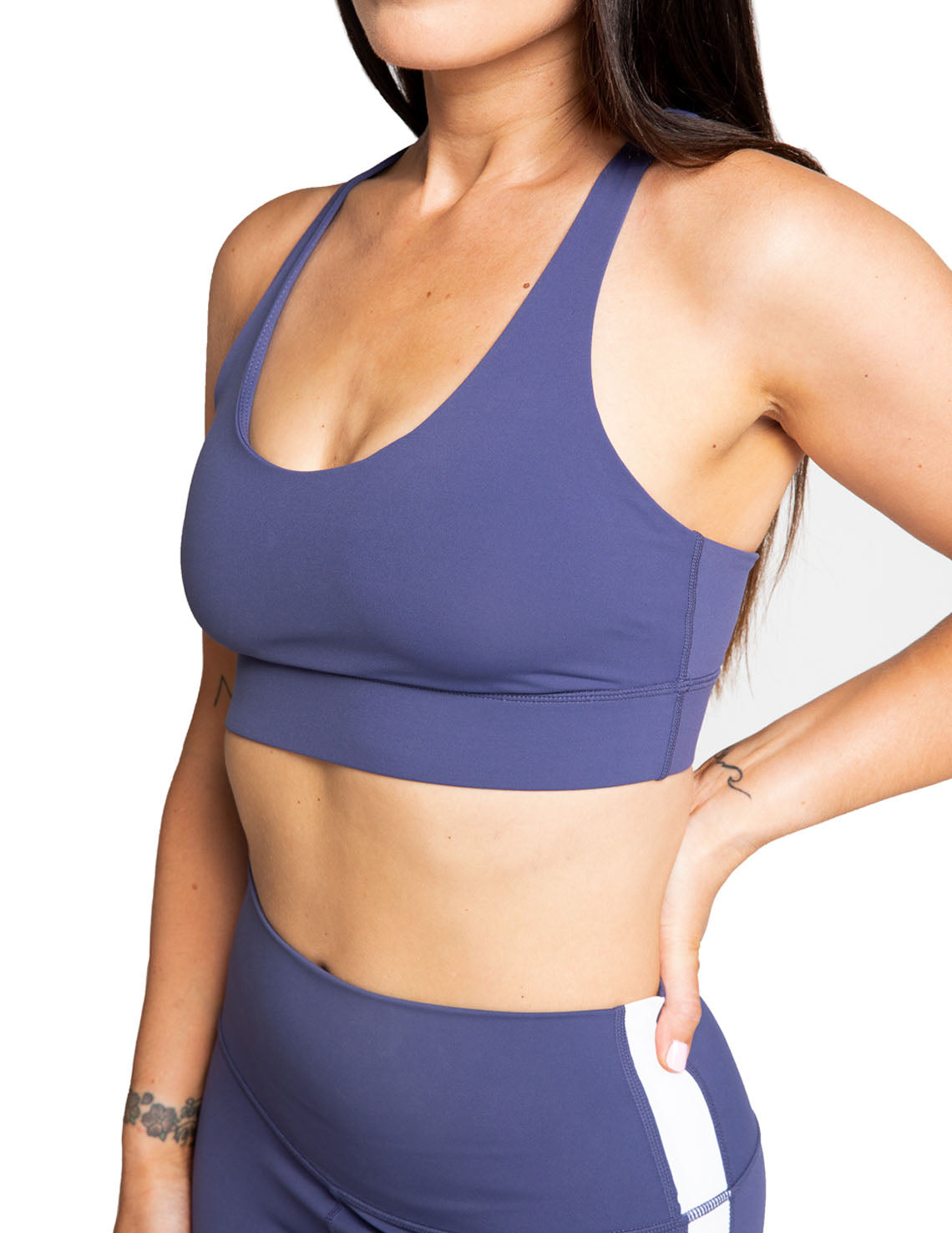 Sports Bra with Hook-and-Eye Closure, Medium to High Support, Navy – Delfin  Brands