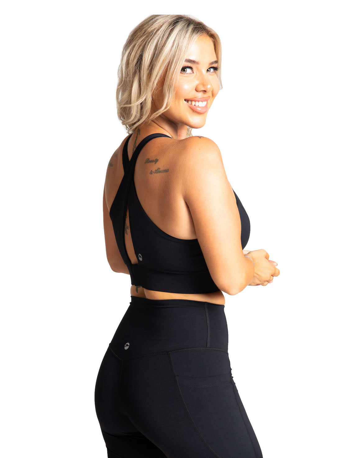 Sports Bra with Hook-and-Eye Closure, Medium to High Support, Black –  Delfin Brands