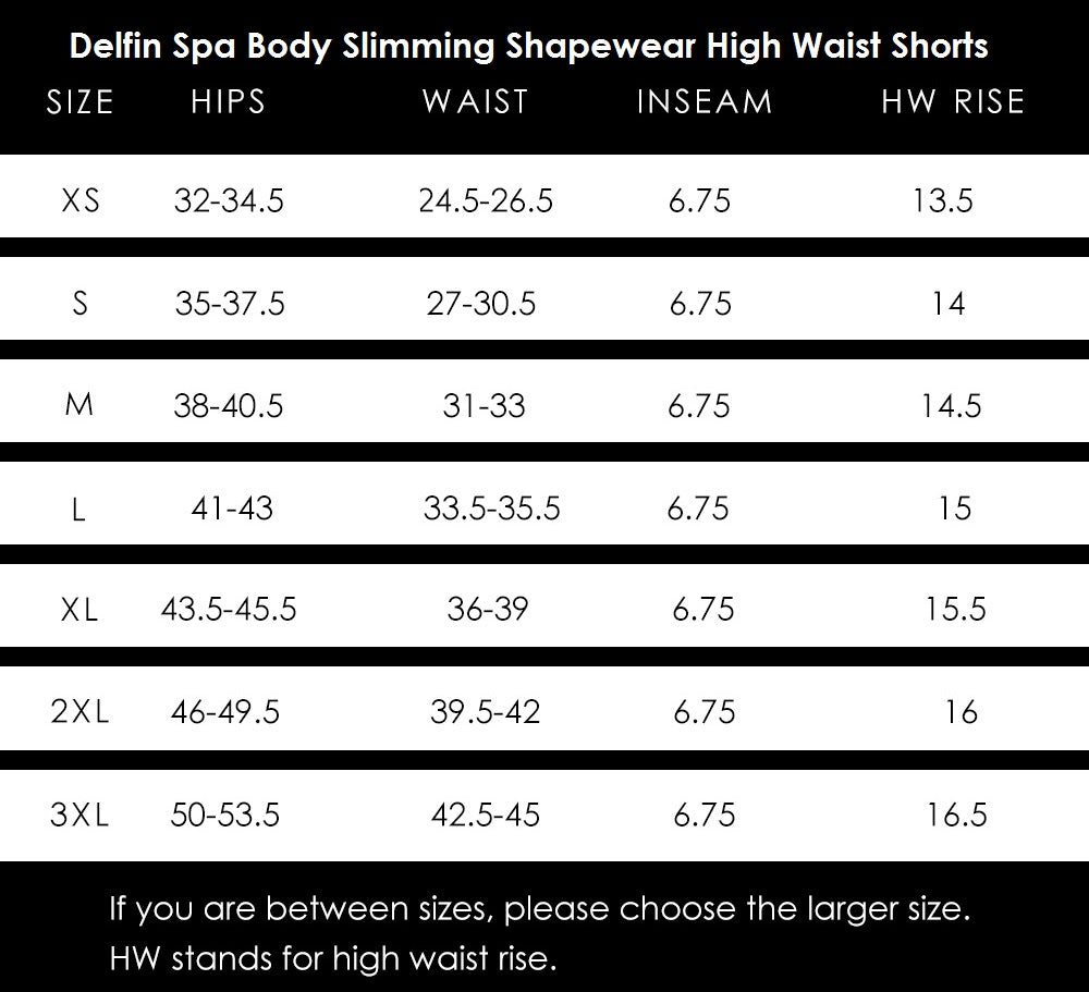 Body Slimming High Waist Shorts - Black - Delfin Brands